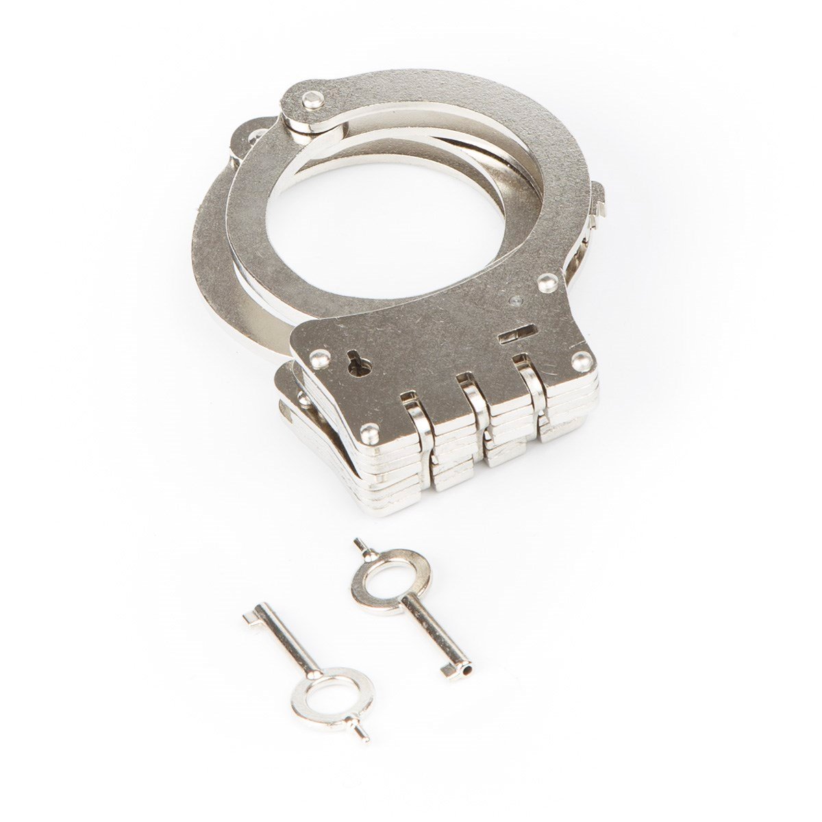 EGM Metal Menteşeli Polis Kelepçesi Dişi Anahtarlı Krom