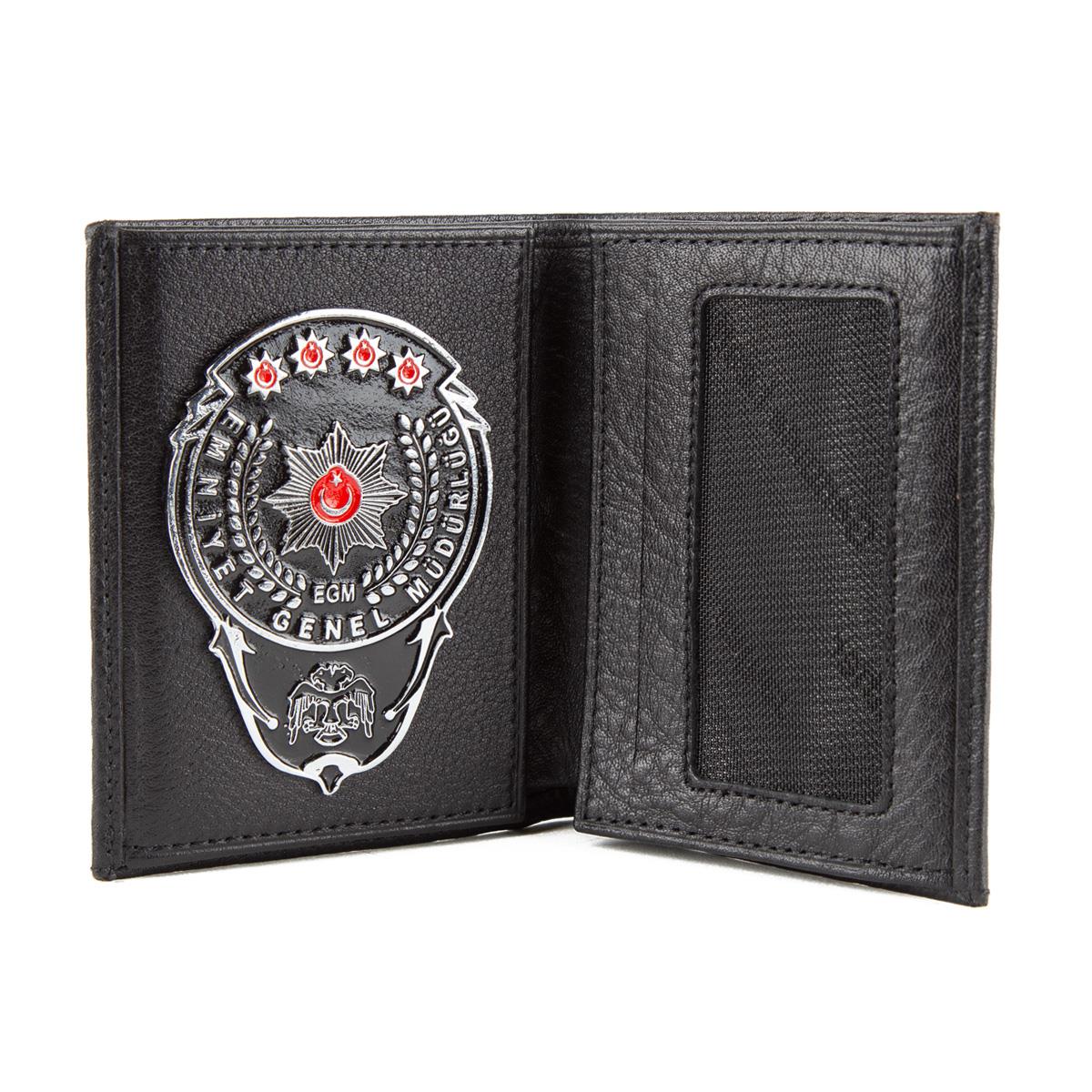 Emniyet Genel Müdürlüğü Siyah Rozetli Bekçi ve Polis Cüzdanı