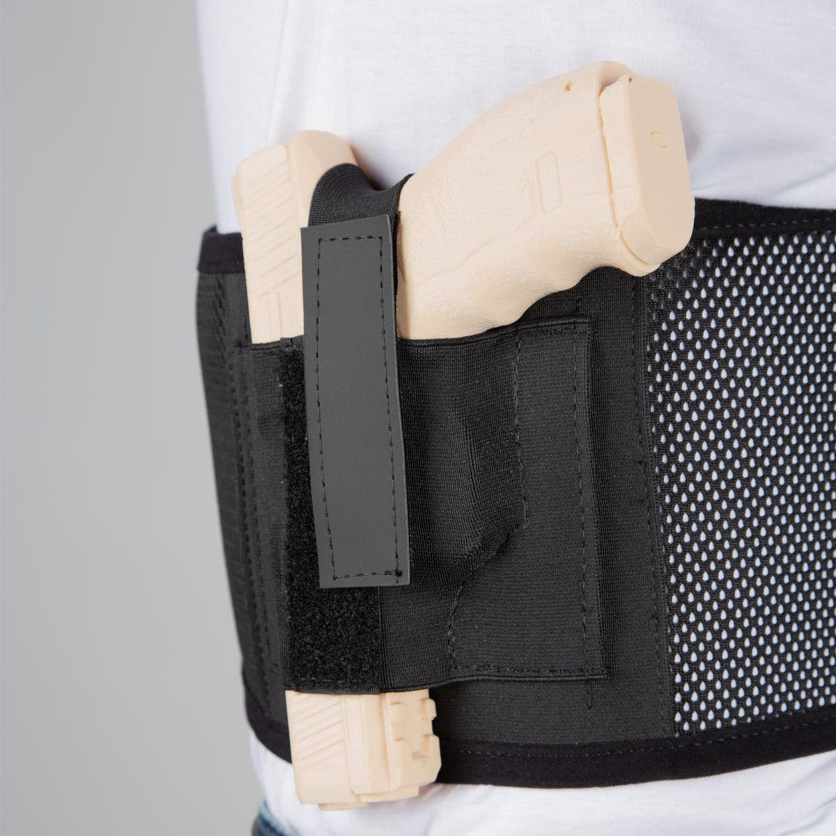 Fileli Korse Tabanca Kılıfı Siyah Sol El