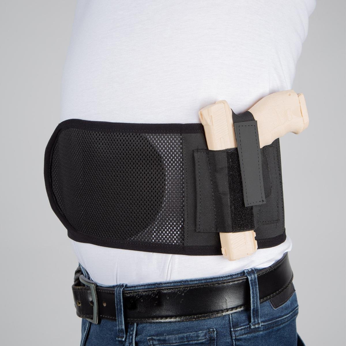 Fileli Korse Tabanca Kılıfı Siyah Sol El