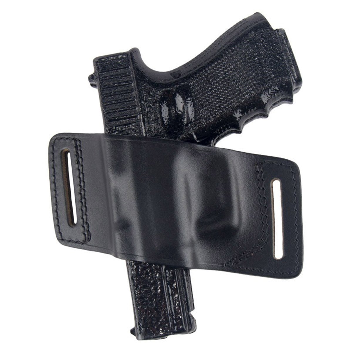 Glock Deri Silah Kılıfı Yarım Kelebek Atkısız Siyah SOL EL