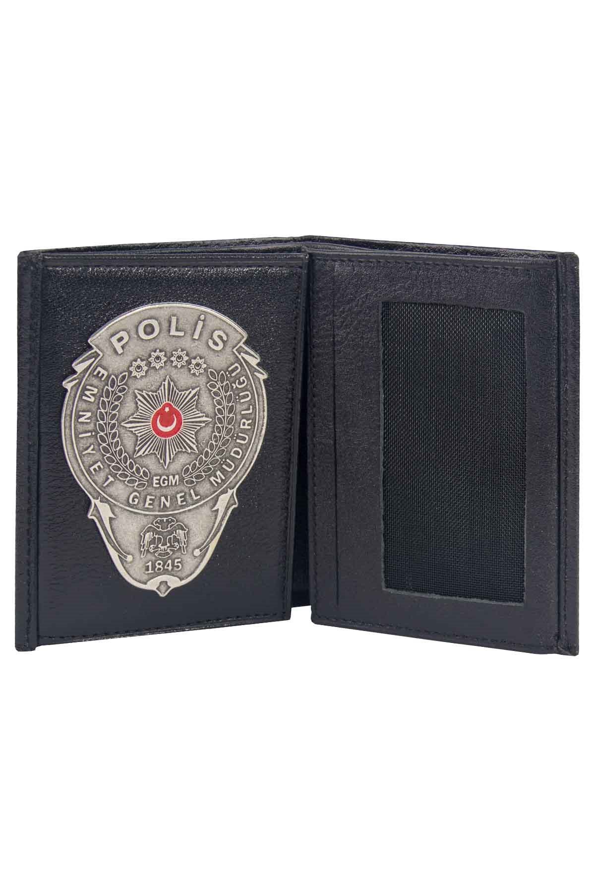 Gümüş EGM Polis Rozetli Cüzdan