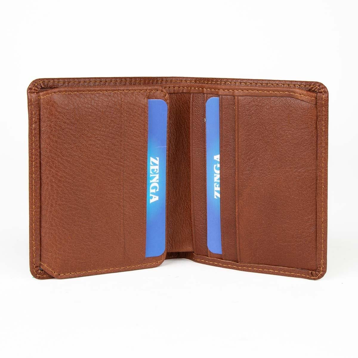 Hakiki Deri Klasik Model Erkek Cüzdanı Taba