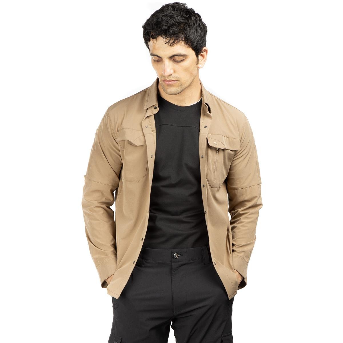 HoverGym Flexible Hafif Taktik Gömlek - Çöl Rengi