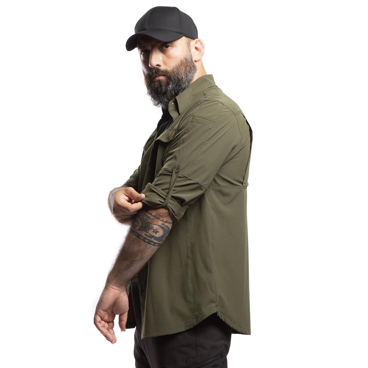 HoverGym Flexible Hafif Taktik Gömlek - Haki