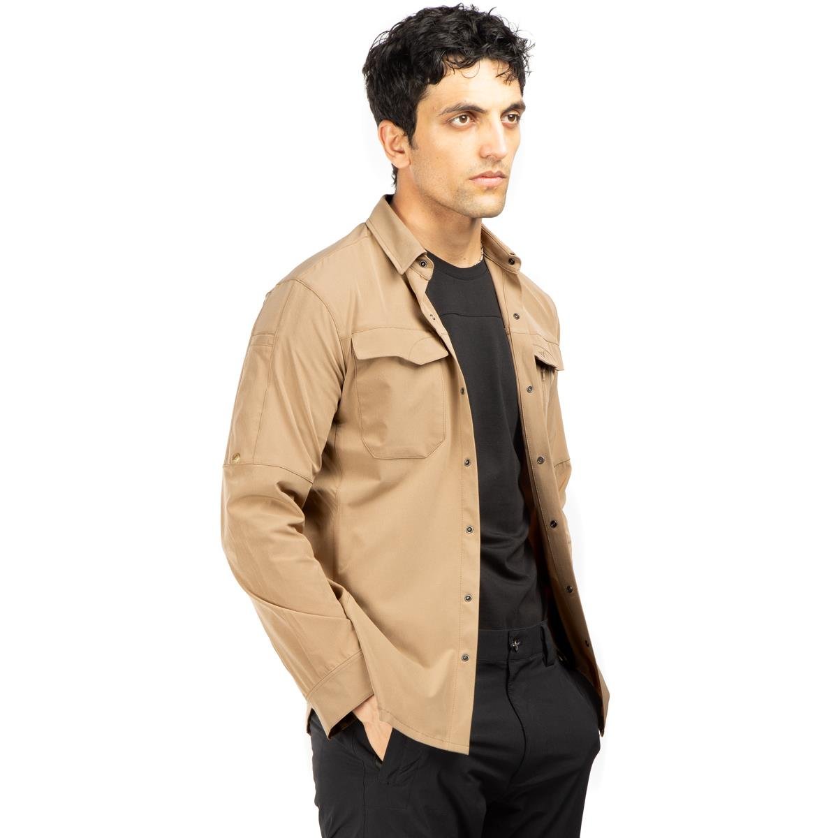 HoverGym Flexible Hafif Taktik Gömlek - Çöl Rengi