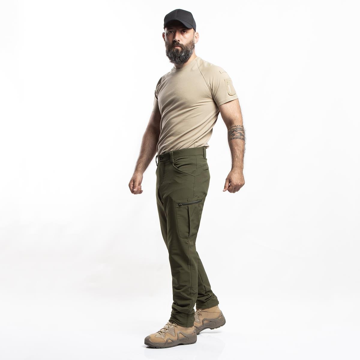 Hovergym Flexible Taktik Pantolon Haki