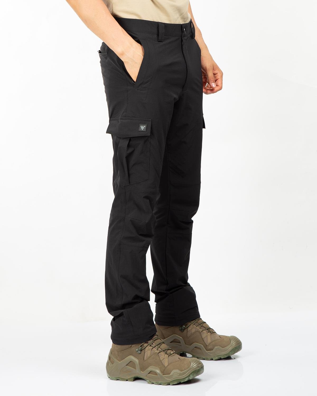 Hovergym Taktik Outdoor Hiking Yazlık Pantolon-Siyah