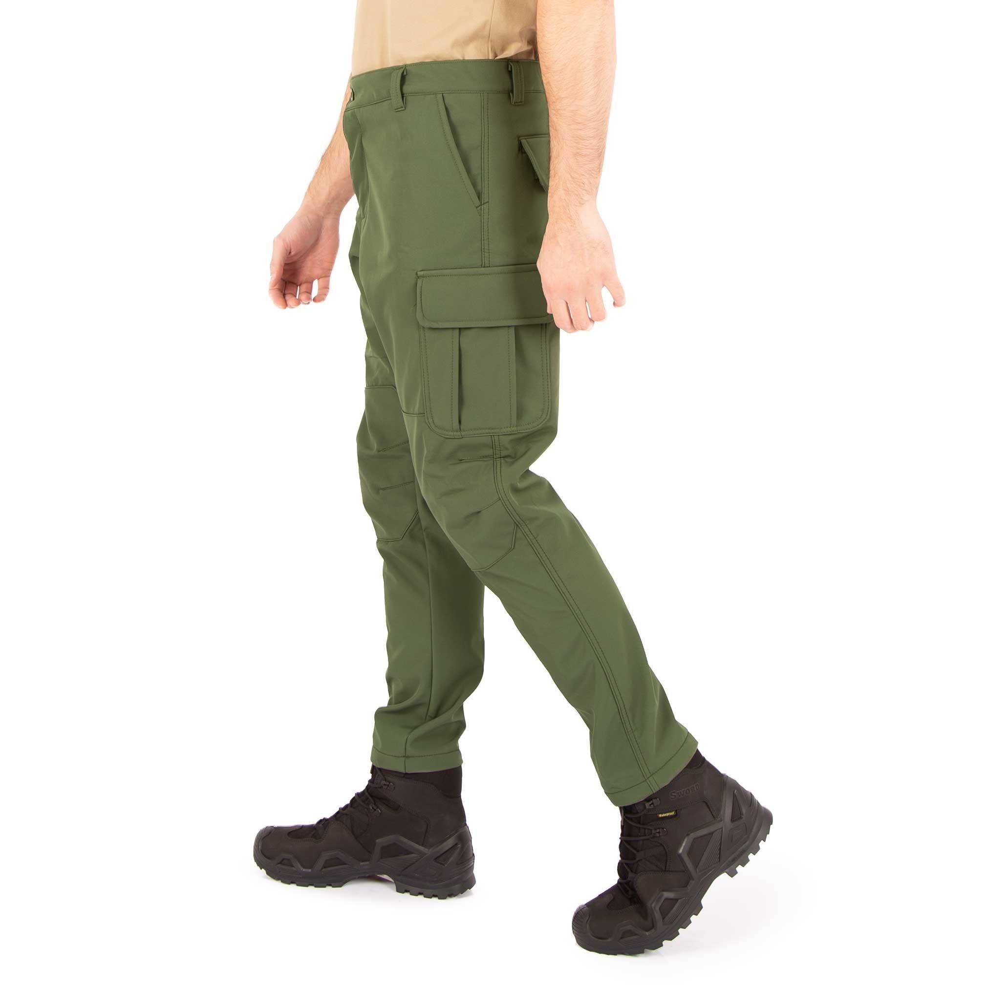 İçi Polarlı Su Geçirmez Softshell Taktik Pantolon -Haki 