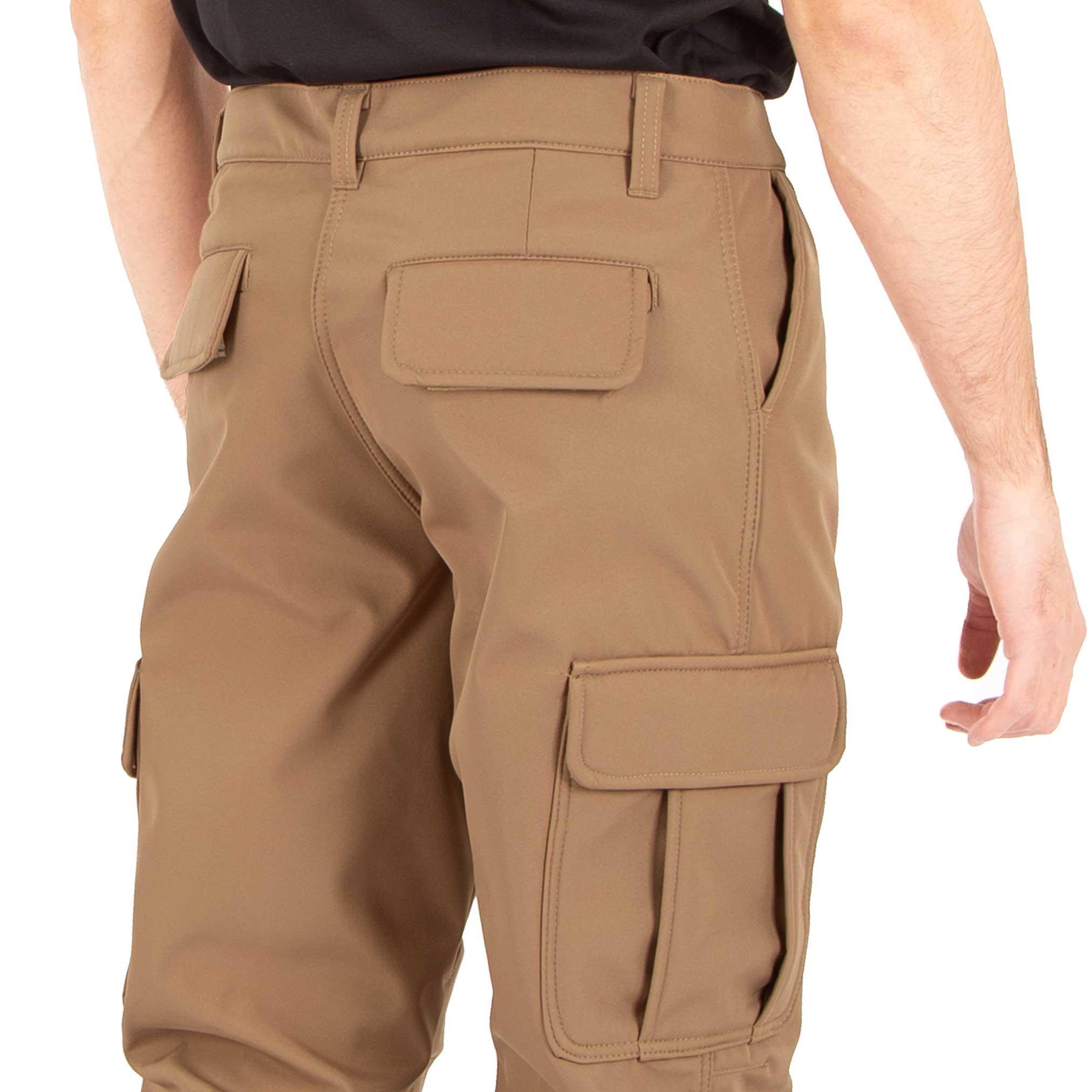 İçi Polarlı Su Geçirmez Softshell Taktik Pantolon - Çöl Rengi