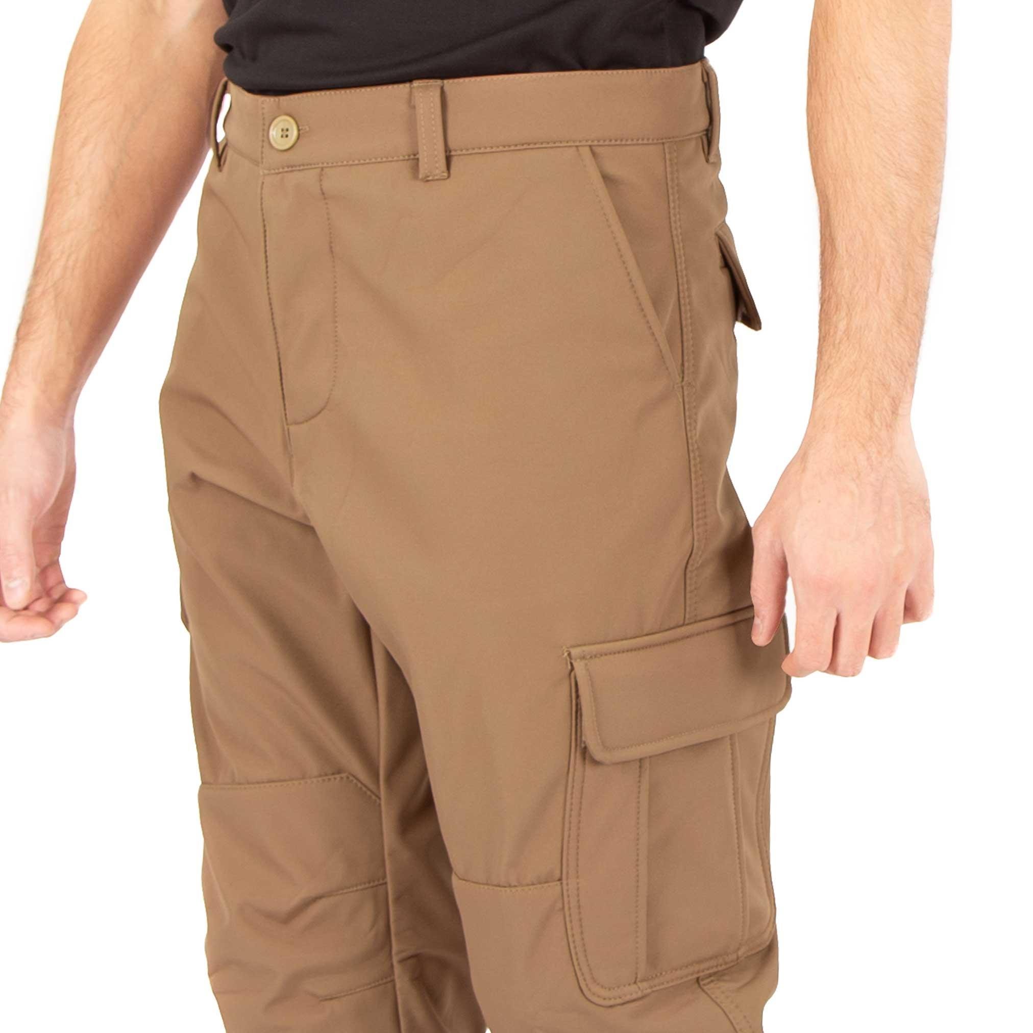 İçi Polarlı Su Geçirmez Softshell Taktik Pantolon - Çöl Rengi