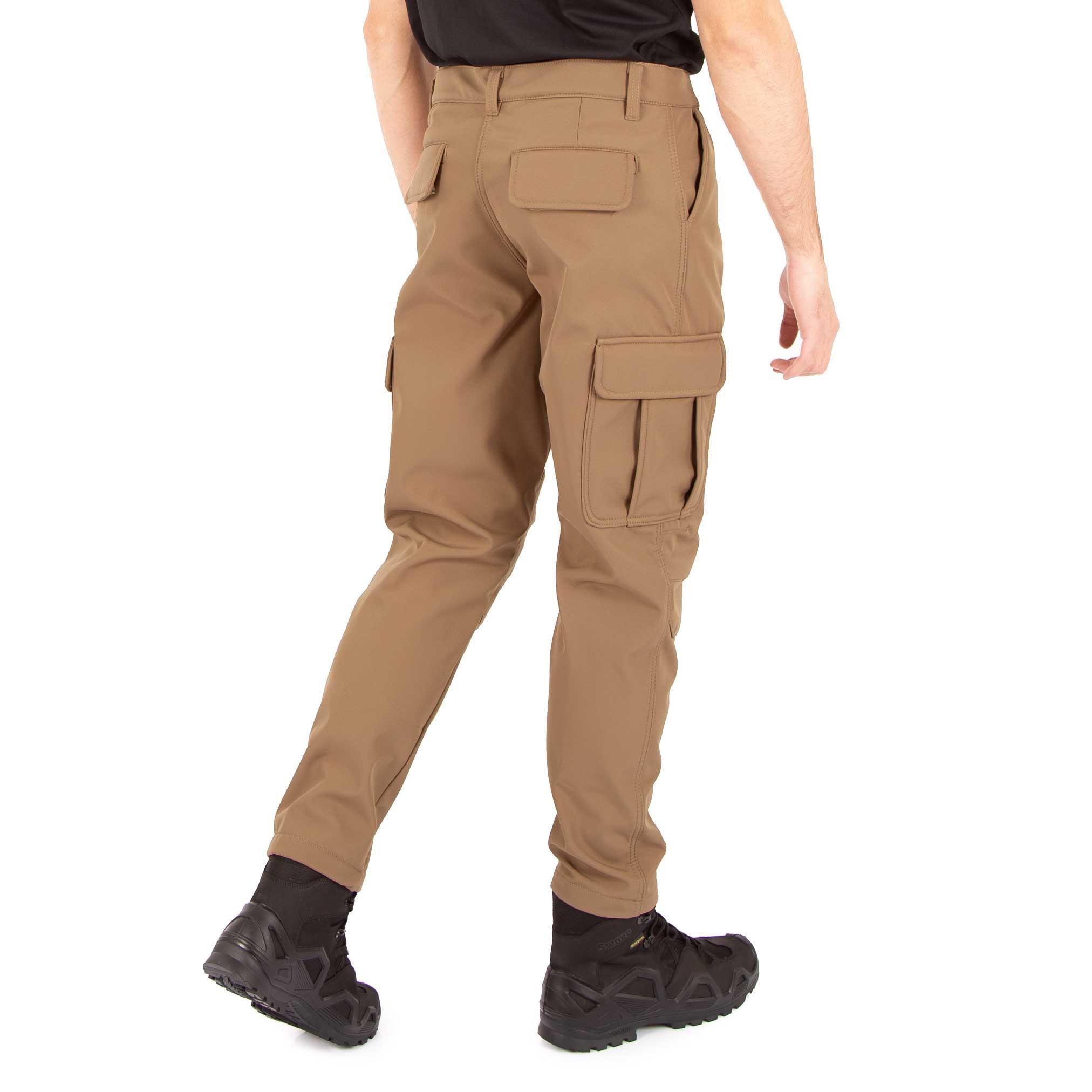 İçi Polarlı Su Geçirmez Softshell Taktik Pantolon - Çöl Rengi