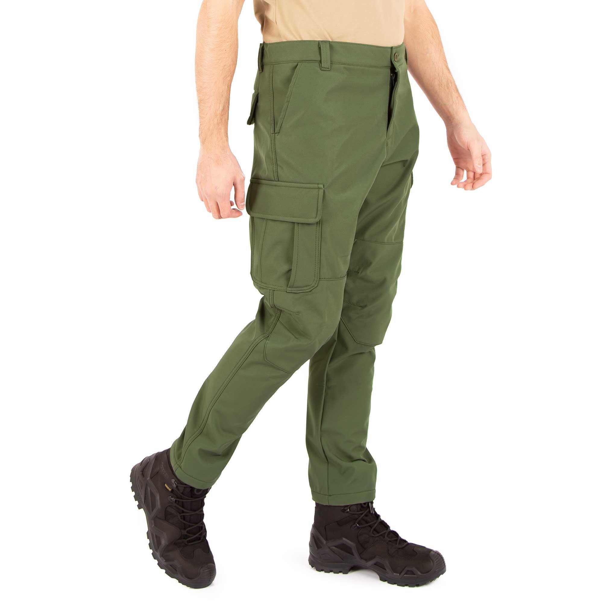 İçi Polarlı Su Geçirmez Softshell Taktik Pantolon -Haki 