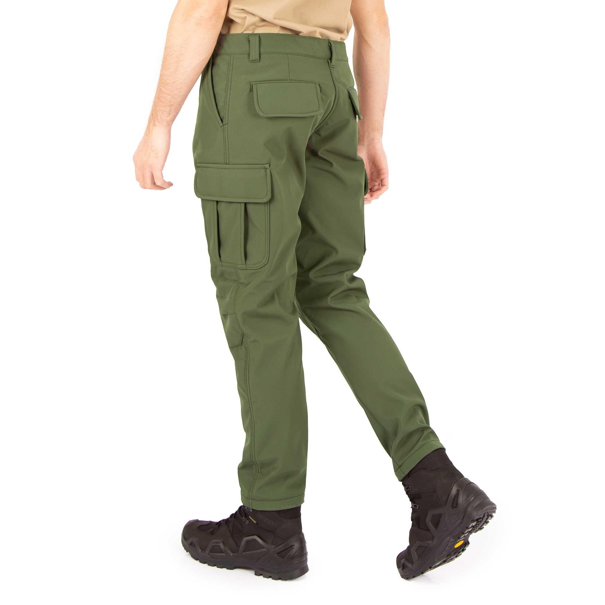 İçi Polarlı Su Geçirmez Softshell Taktik Pantolon -Haki 