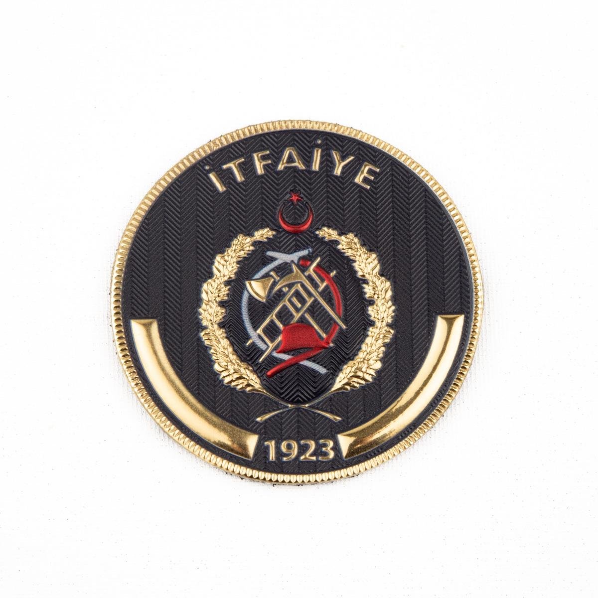 İtfaiye Kol Arması Yuvarlak 3 Boyutlu