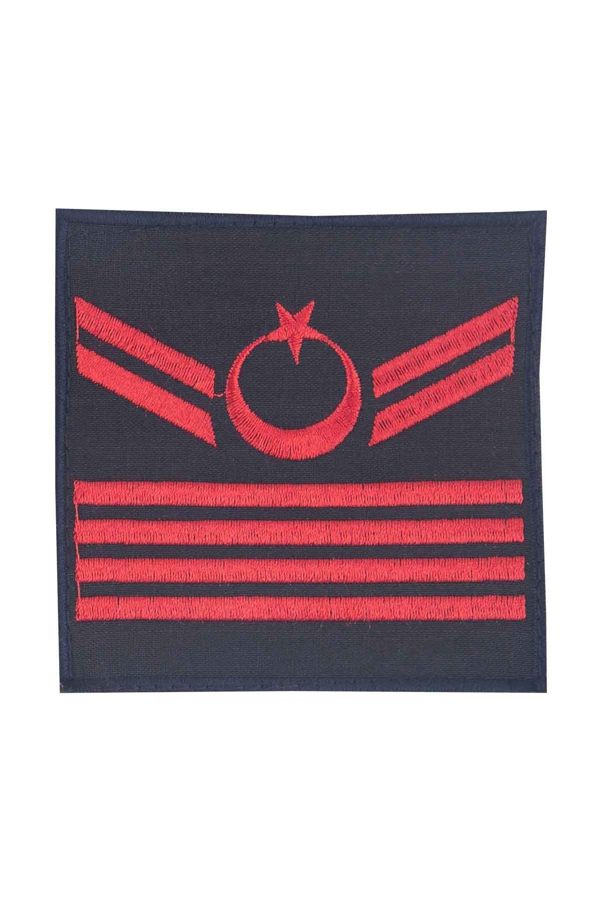 Jandarma Asayiş Uzman Çavuş Rütbesi Lacivert Nakış Cırtlı