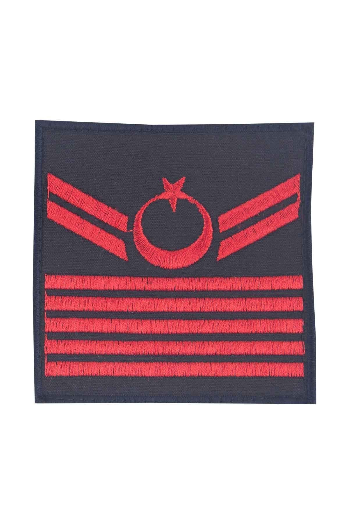 Jandarma Asayiş Uzman Çavuş Rütbesi Lacivert Nakış Cırtlı