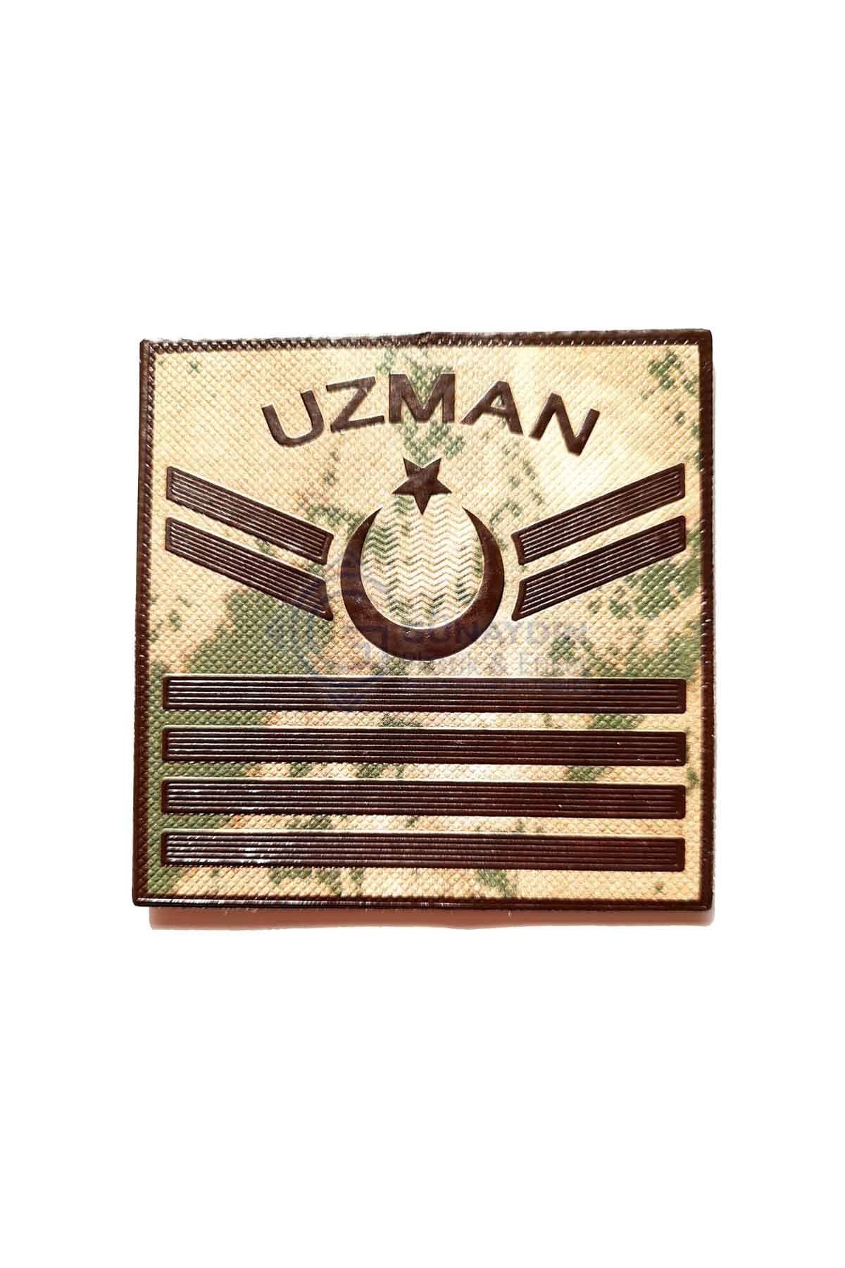 Jandarma Komando Yeni Nesil 3 Boyutlu Plastik Uzman Çavuş Rütbesi Kamuflaj Renk