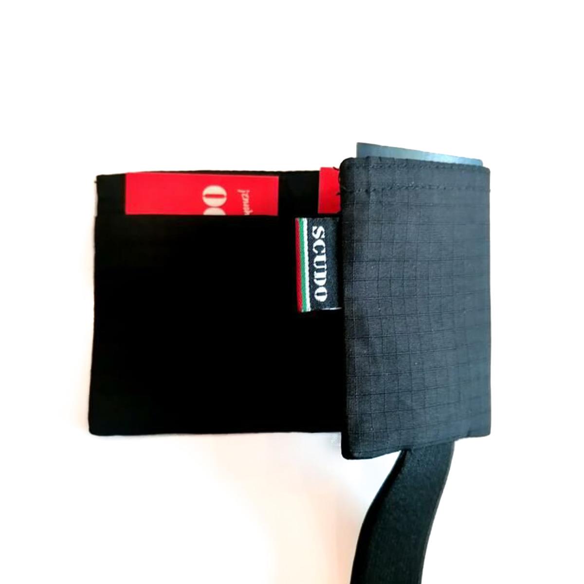 Katlanır Mini Motorcu Cüzdanı Siyah