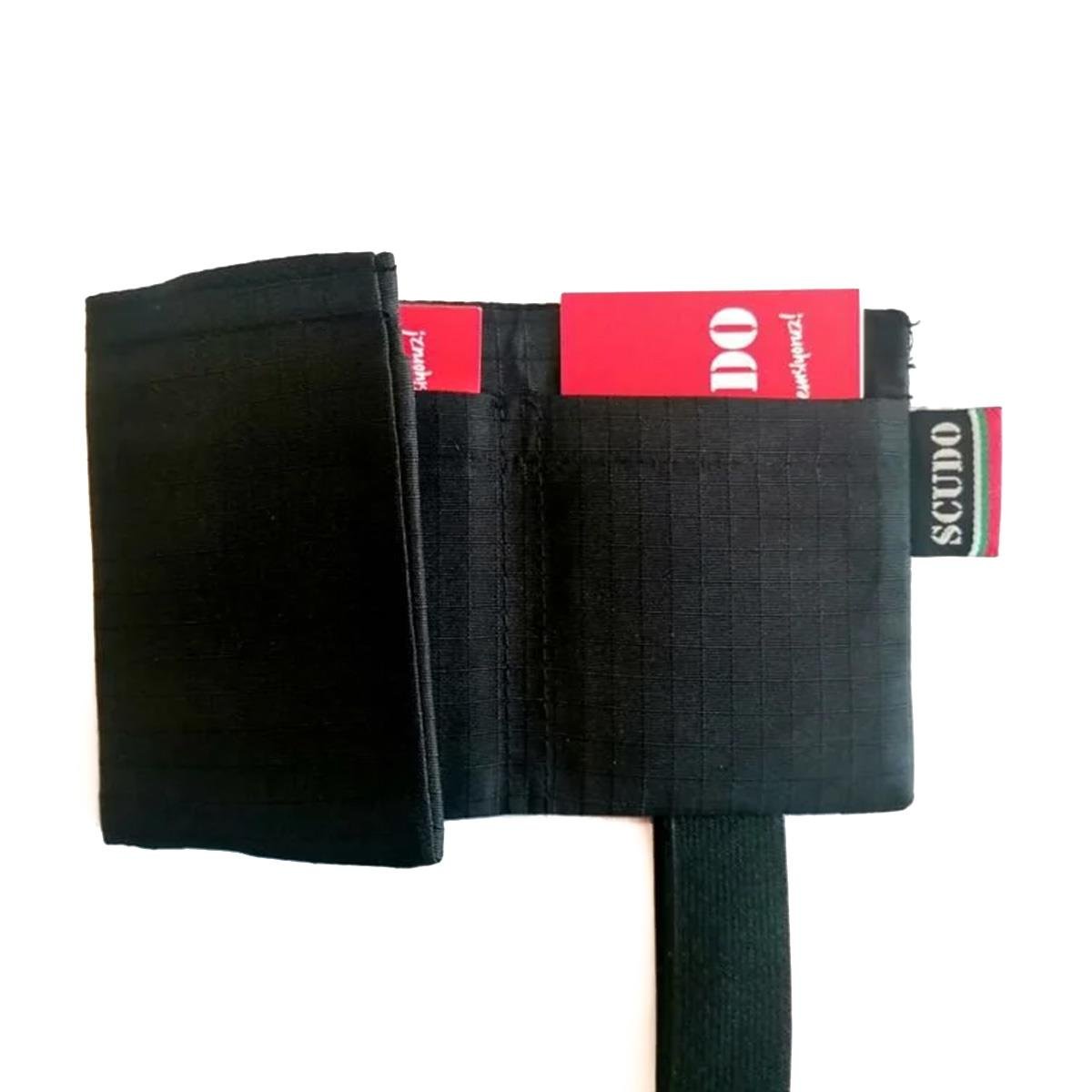 Katlanır Mini Motorcu Cüzdanı Siyah