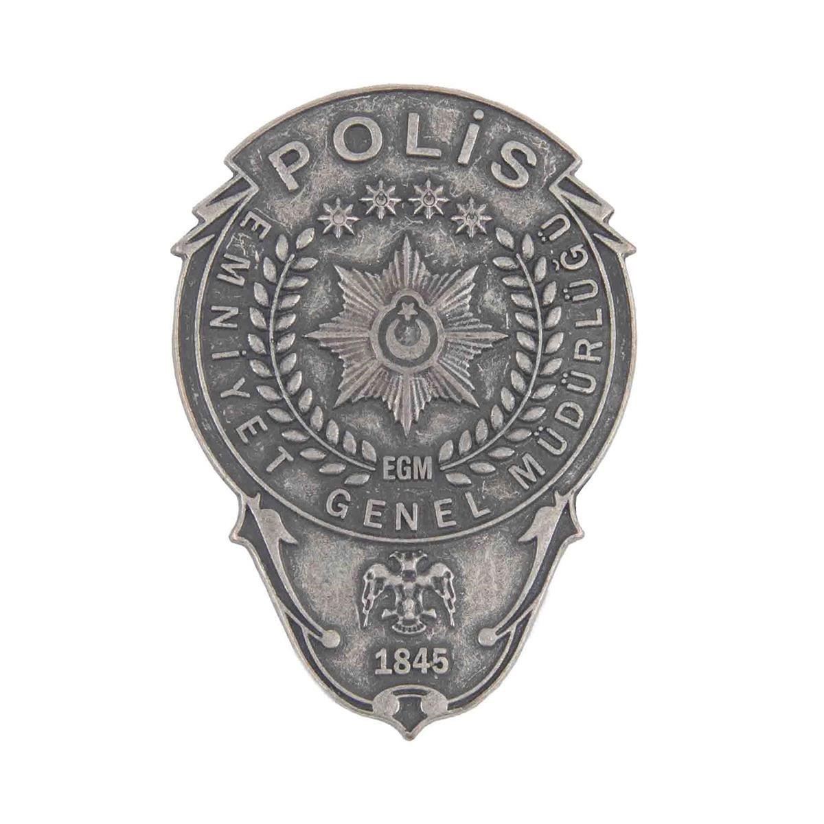 Klasik Karartmalı Polis Cüzdan Rozeti