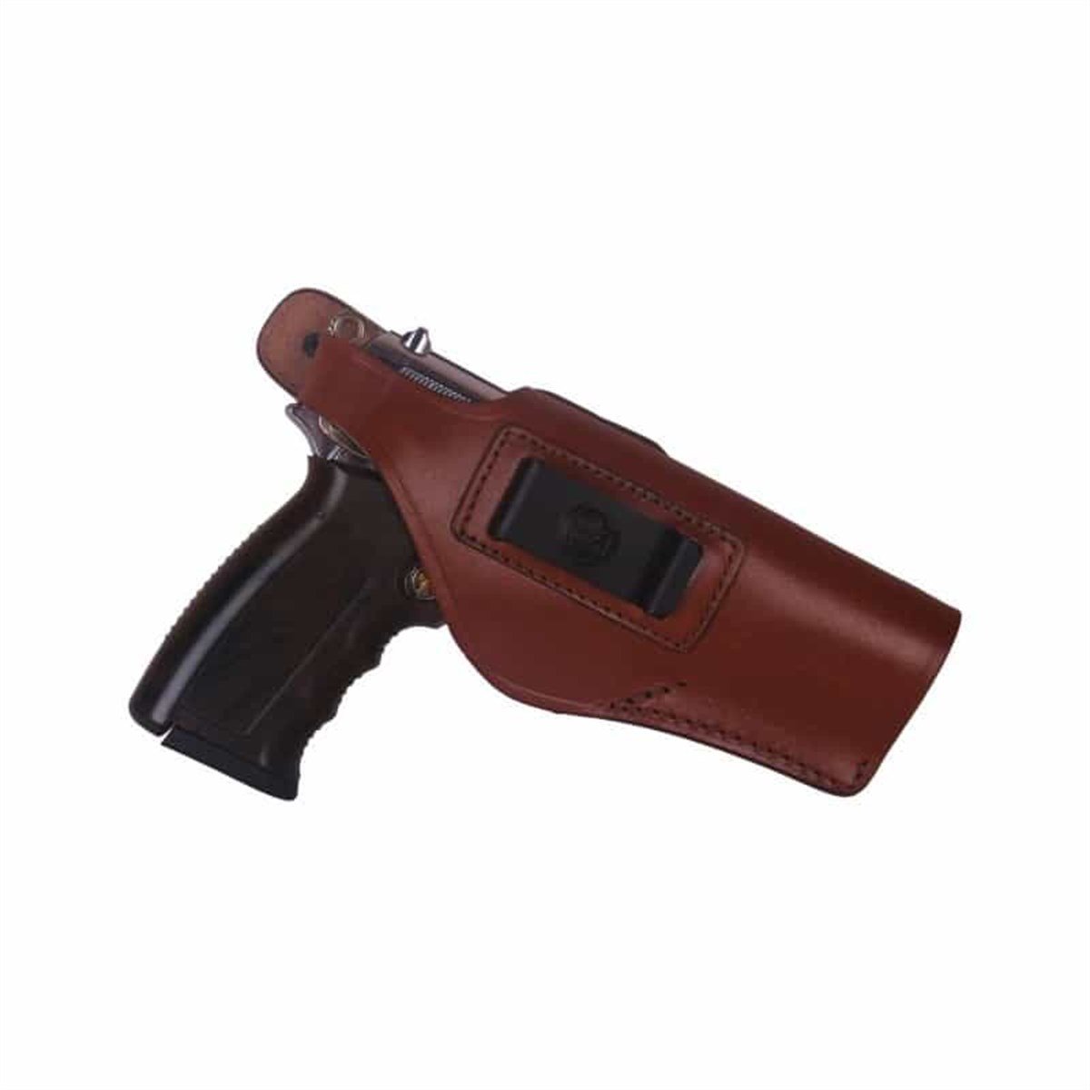 Klasik Maşalı Deri Kılıf Kahverengi