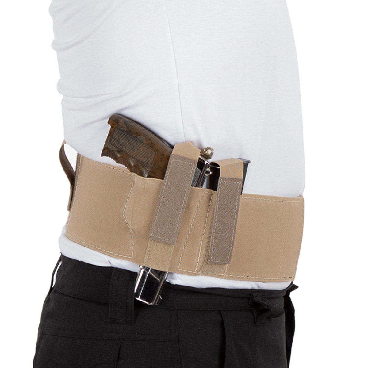 Korse Silah Kılıfı-Çift Silah Kılıflı ve Çift Şarjörlüklü-Bej