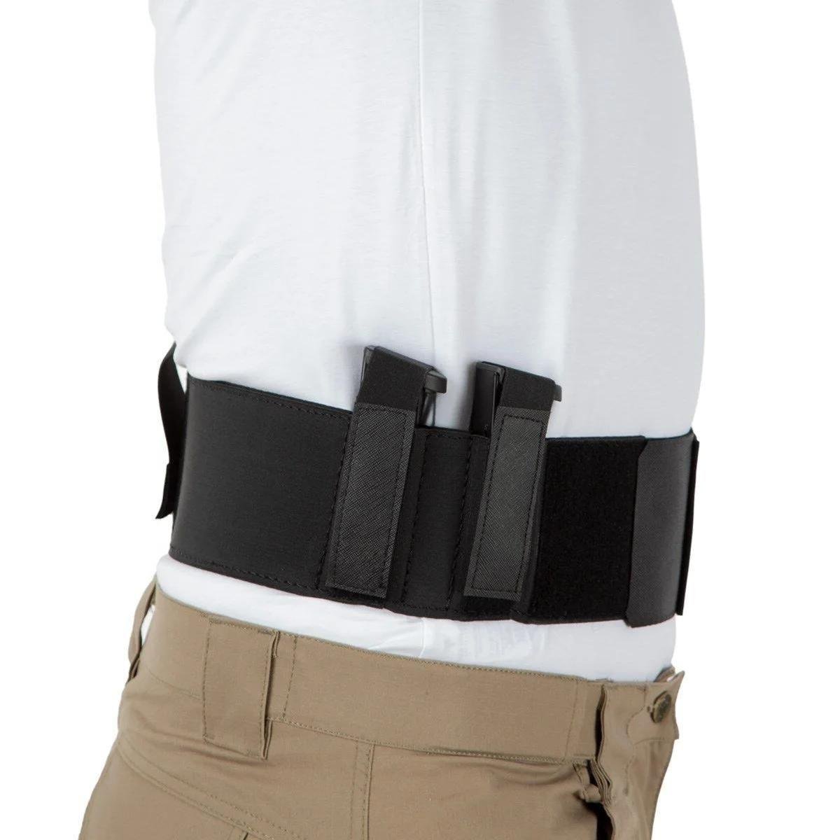 Korse Tabanca Kılıfı-Çift Şarjörlüklü ve Kelepçe Kılıflı Sol El Siyah