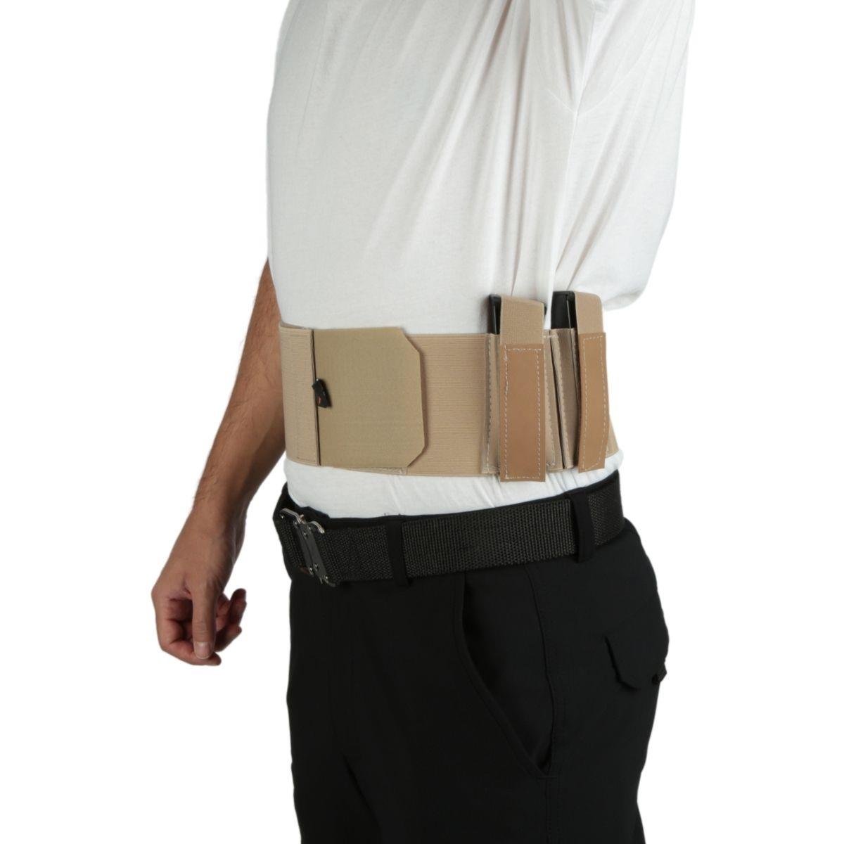 Korse Tabanca Kılıfı Çift Şarjörlüklü Kelepçelikli Bej