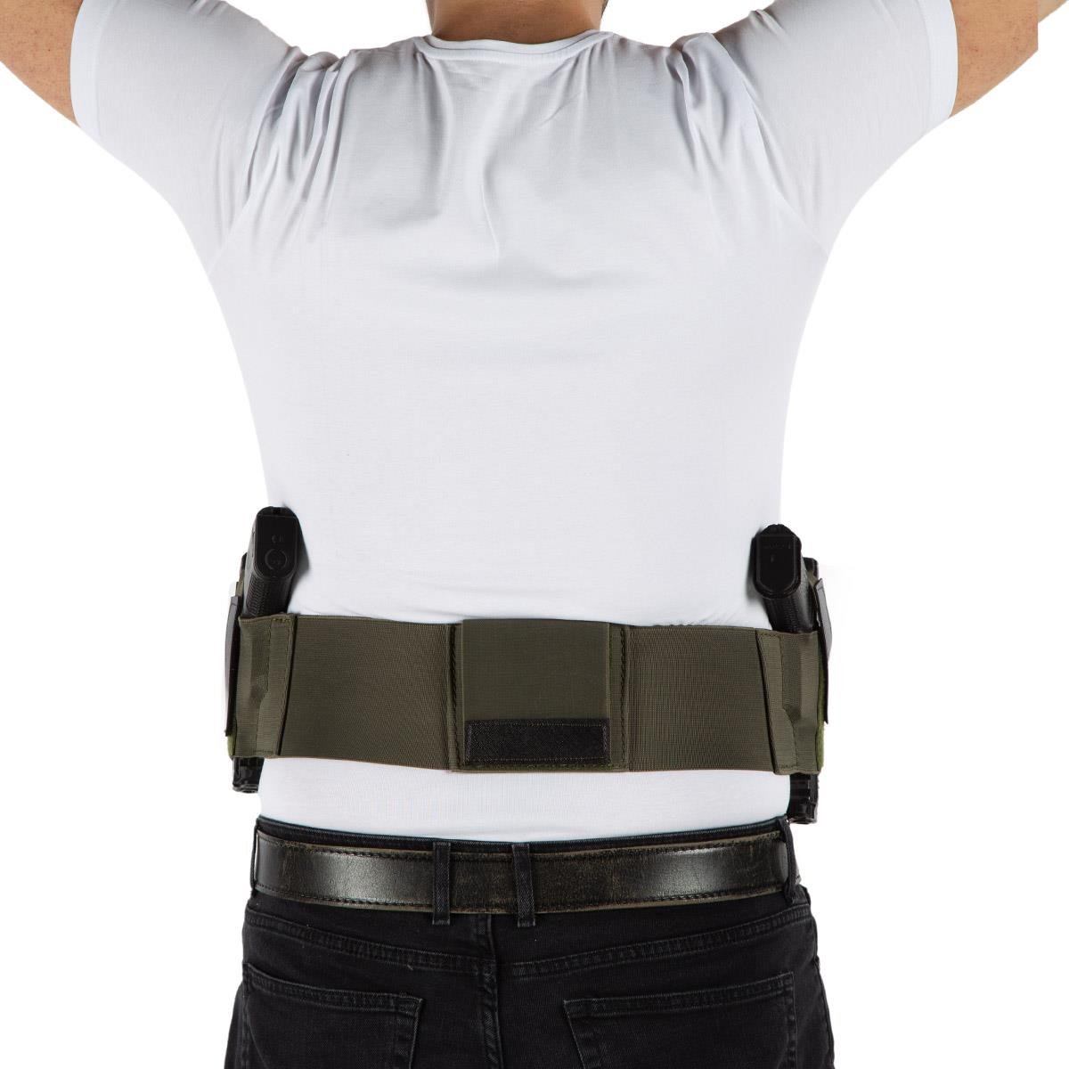 Korse Tabanca Kılıfı Çift Tabanca Kılıflı ve Çift Şarjörlüklü Haki