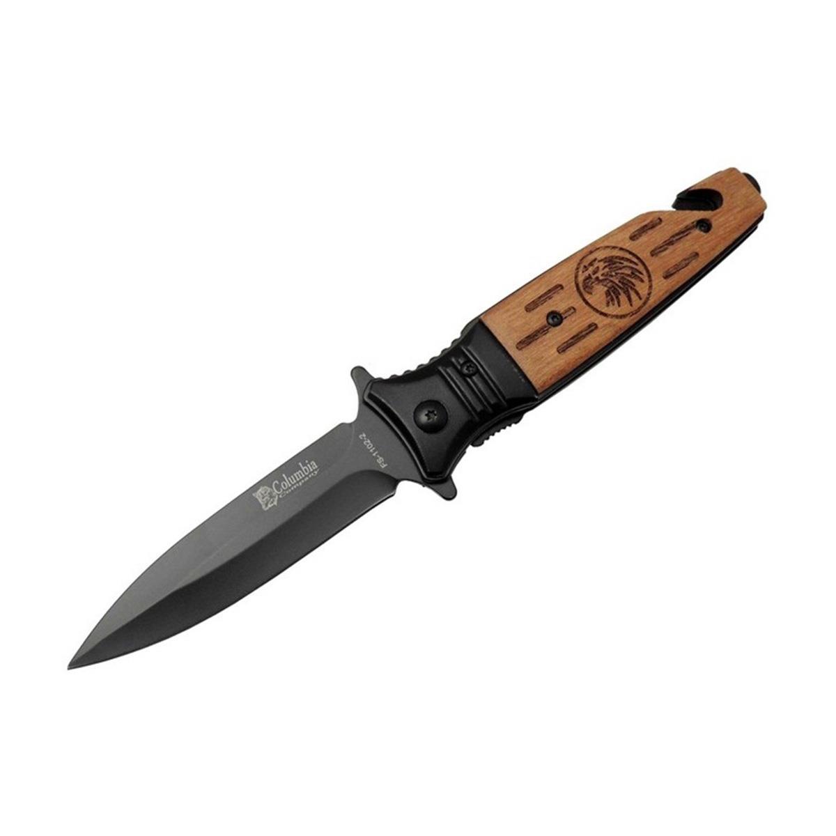 Kurtarma Çakısı Columbia Kartal Desen Ahşap 20.5cm