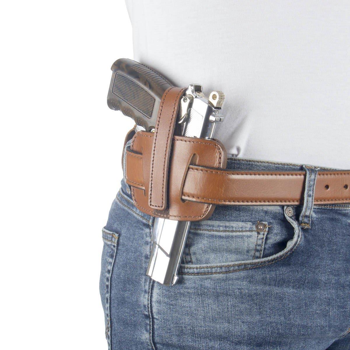 Kurusıkı Tabanca Kılıfı Universal Model Atkılı Mini Kılıf Taba