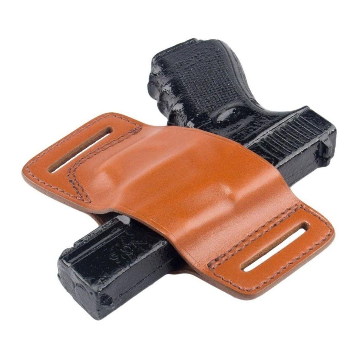 Kurusıkı Tabanca Kılıfı Universal Model Atkısız Deri Speed Kelebek Taba