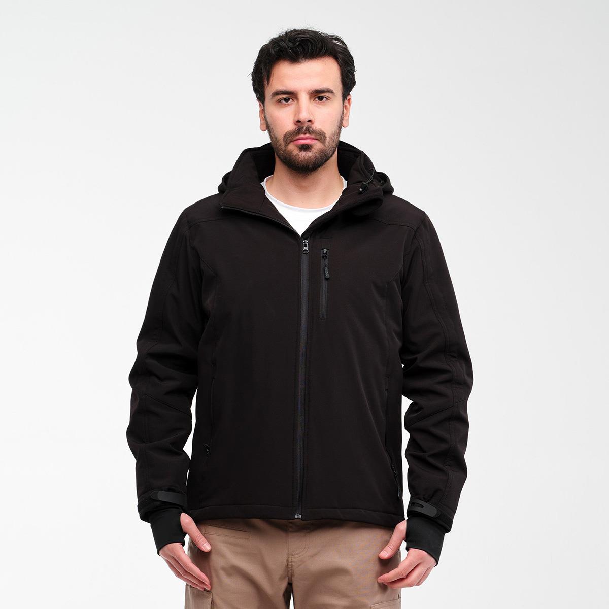 North Mountain Race Taktik Softshell Mont Kapüşonlu Siyah