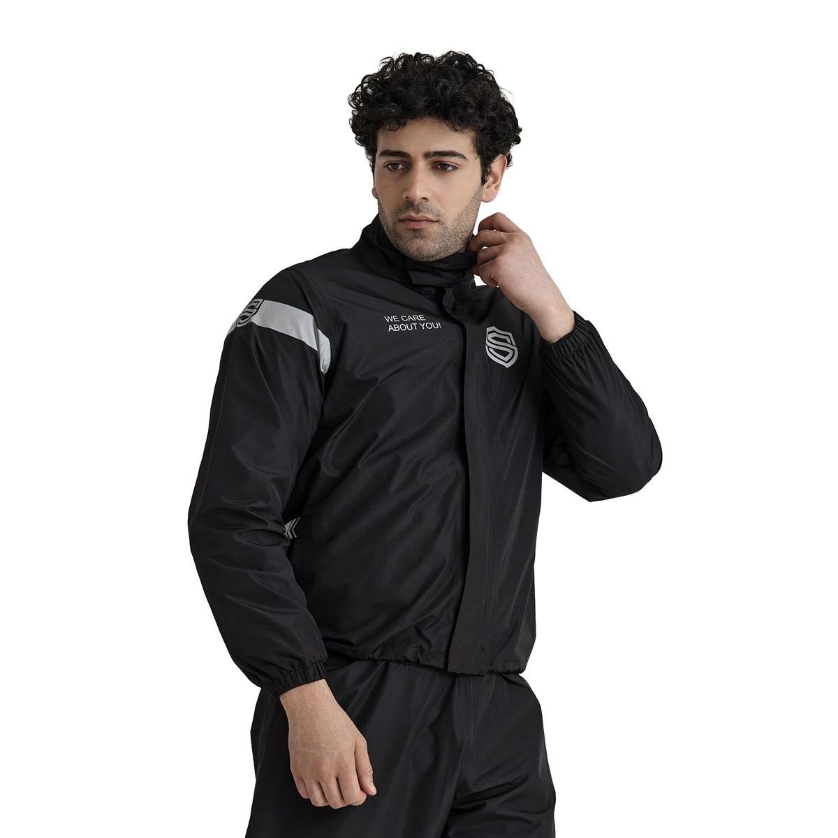 Peru Motosiklet Yağmurluk Üst Siyah