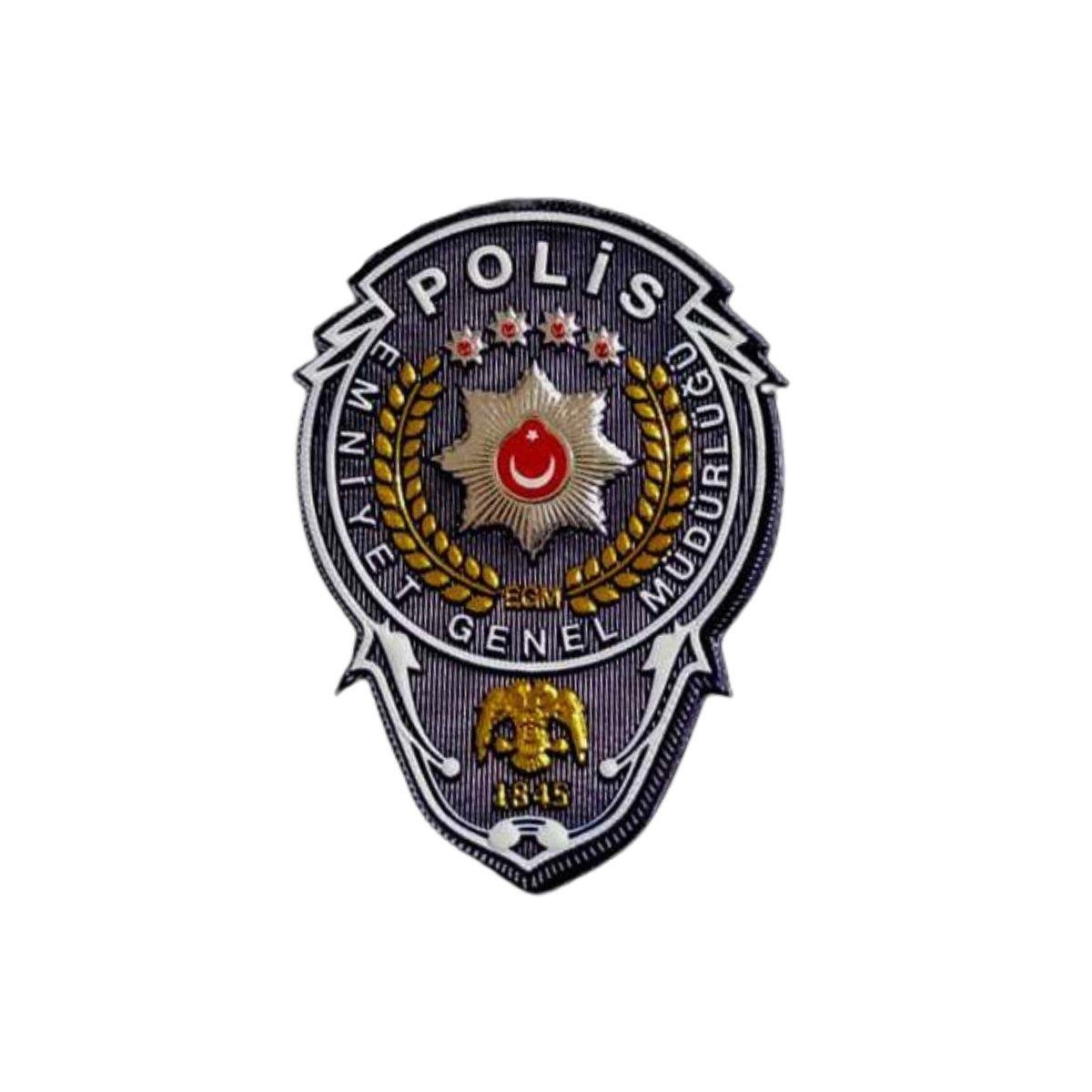 Polis Cüzdan Arması Yapışkanlı 3 Boyutlu