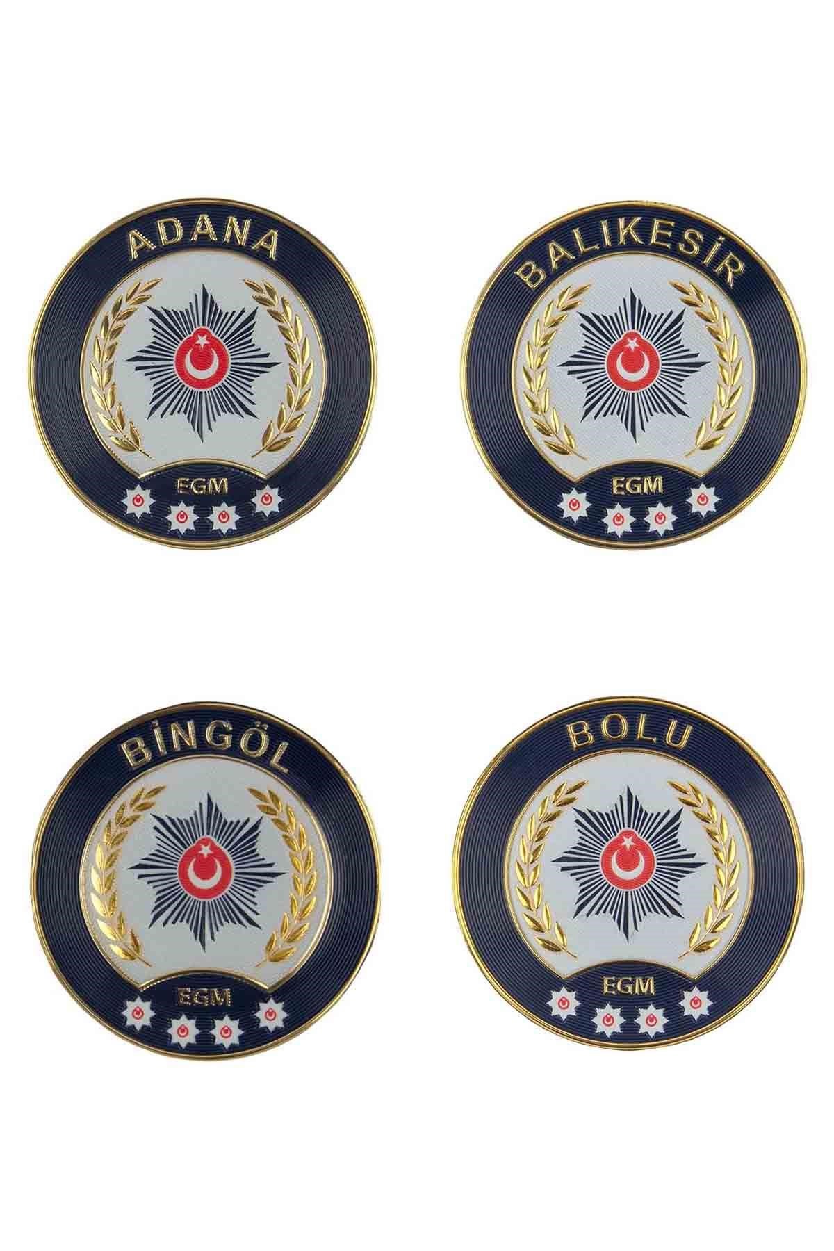 Polis İl Arması Yeni 3 Boyutlu Tüm İller