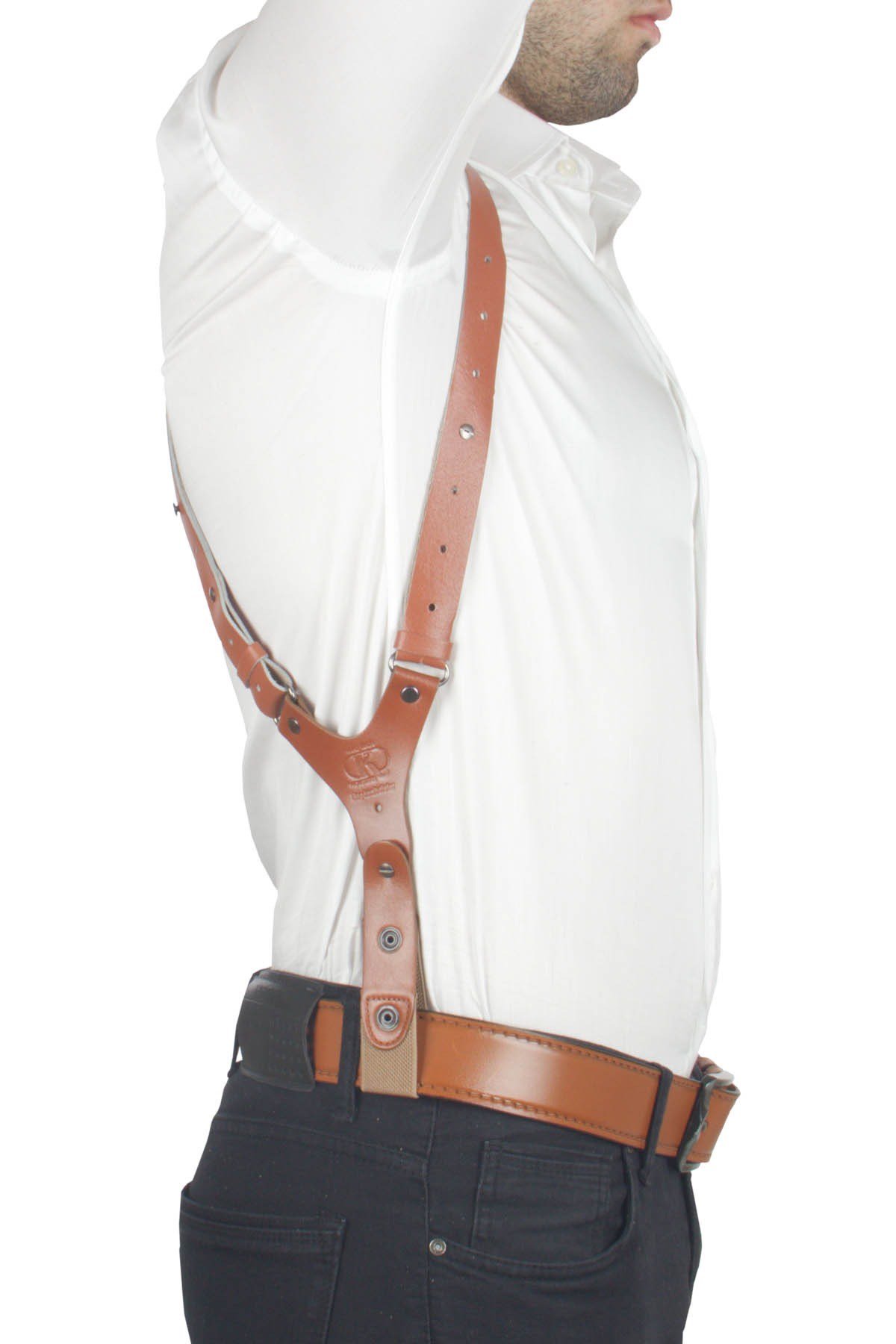 Profesyonel Deri Koltuk altı Silah Kılıfı Taba-Universal