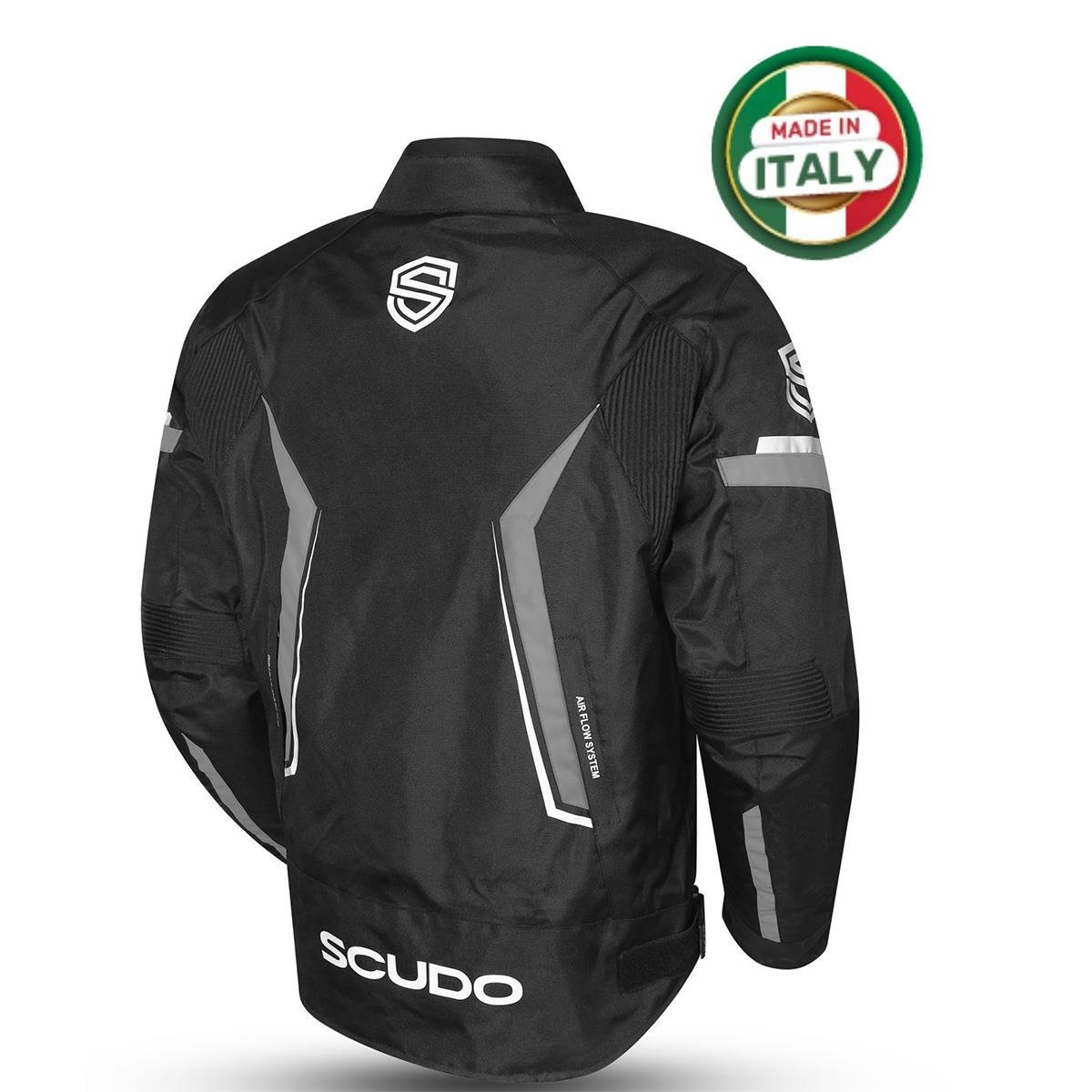 Roma 4 Mevsim Erkek Motosiklet Montu Siyah Gri