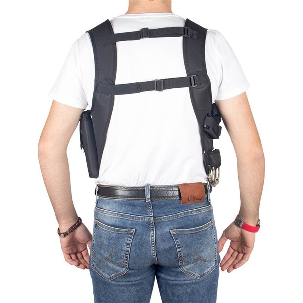 Airsoft Silah Kılıfı Universal Tüm Tabancalar İçin Şarjörlülkü Koltukaltı Kumaş Siyah-3