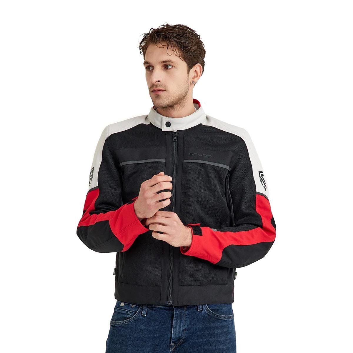 Santiago Yazlık Fileli Motosiklet Montu Kırmızı