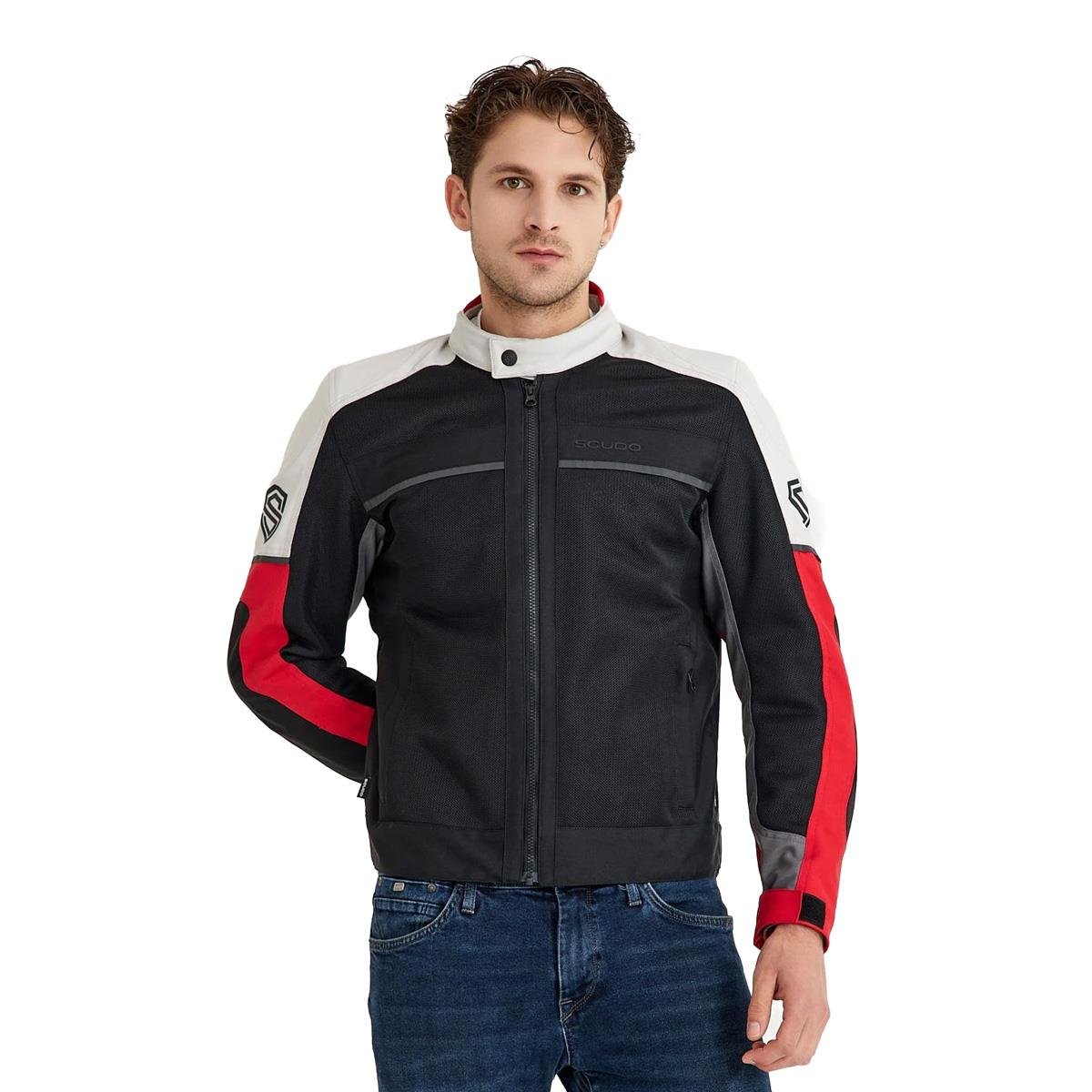 Santiago Yazlık Fileli Motosiklet Montu Kırmızı