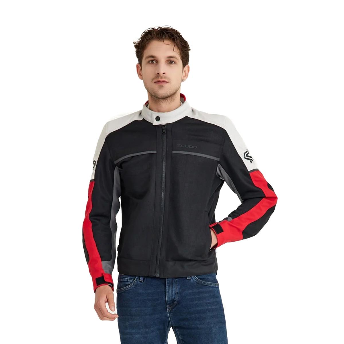 Santiago Yazlık Fileli Motosiklet Montu Kırmızı