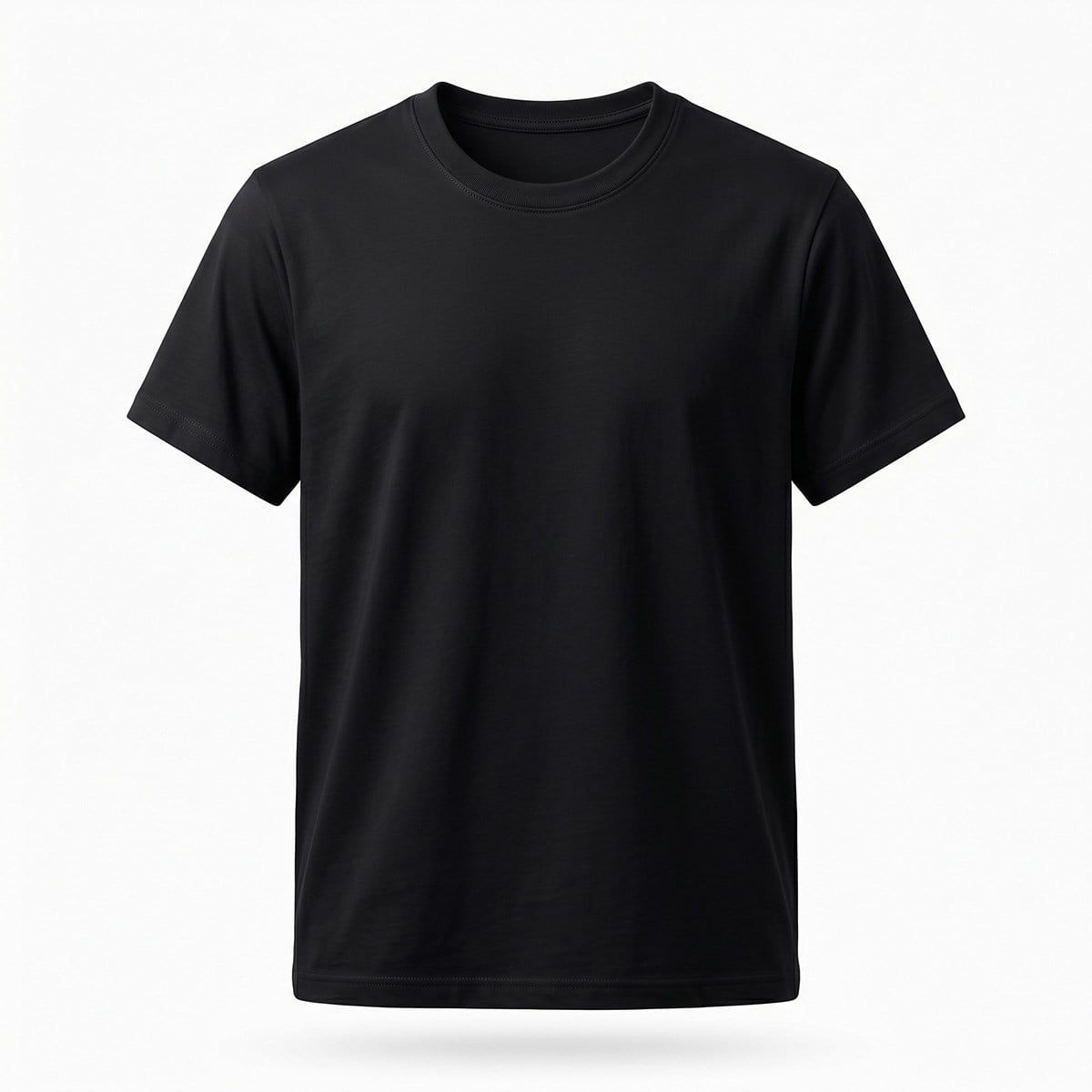 Siyah Basic Tişört Regular Fit Pamuklu