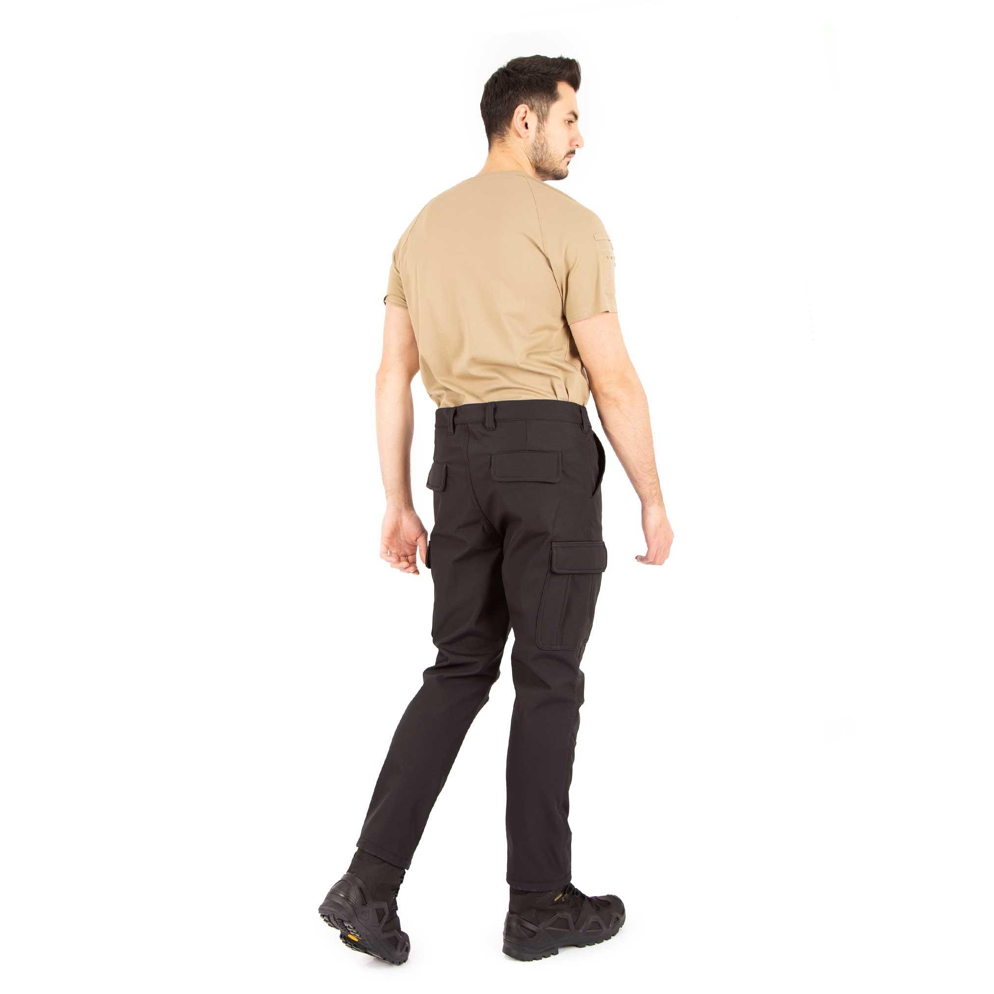 Siyah Rüzgar Geçirmez Softshell Pantolon