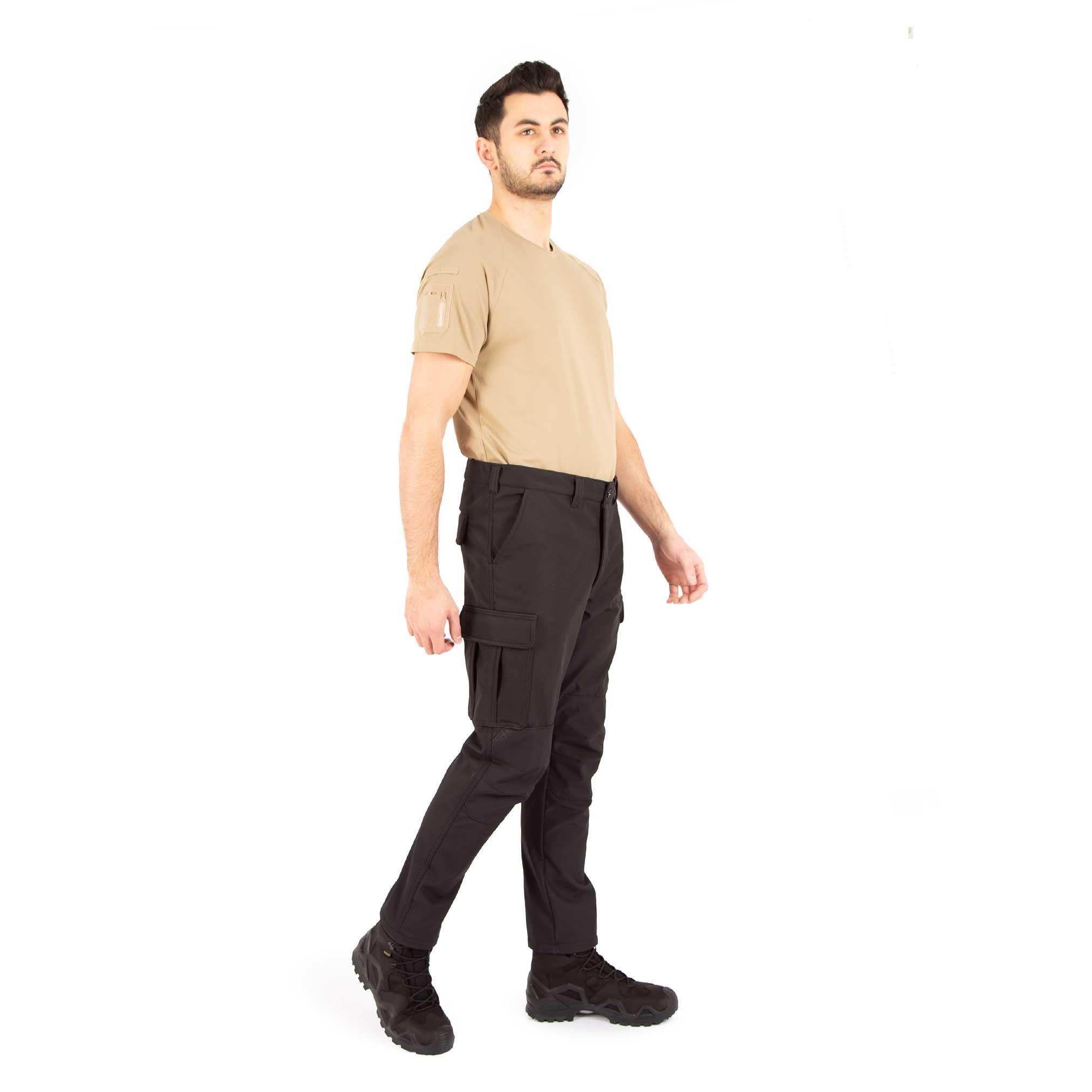 Siyah Rüzgar Geçirmez Softshell Pantolon