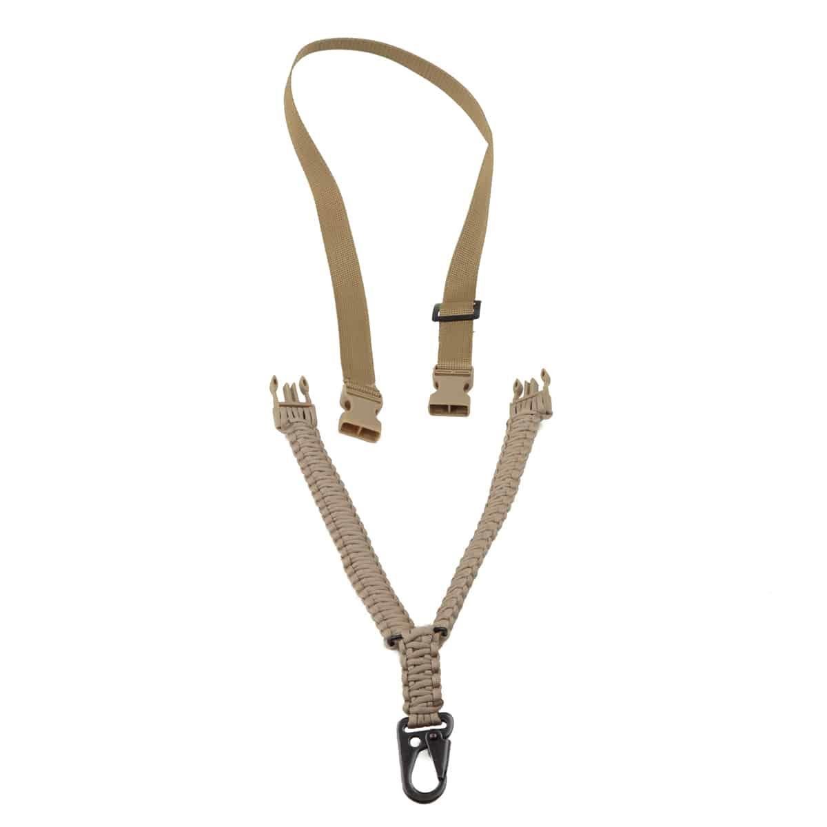 Tek Nokta Paracord Tüfek Askı Kayışı-Çöl Rengi