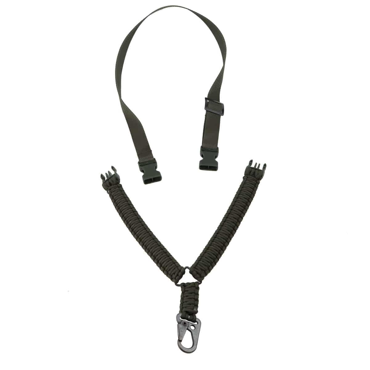 Tek Nokta Paracord Tüfek Askı Kayışı-Haki