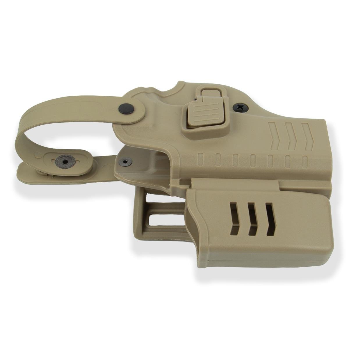 To Gun Holster Beretta F92 Tabanca Kılıfı Seviye 2 Önü Şarjörlüklü Çöl Rengi SOL EL