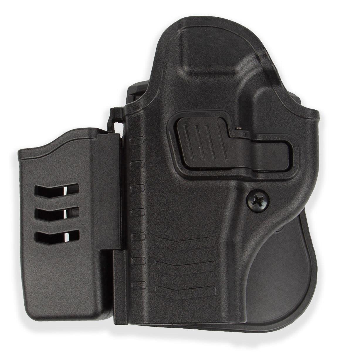 To Gun Holster Beretta F92 Tabanca Kılıfı Önü Şarjörlüklü Siyah SOL EL